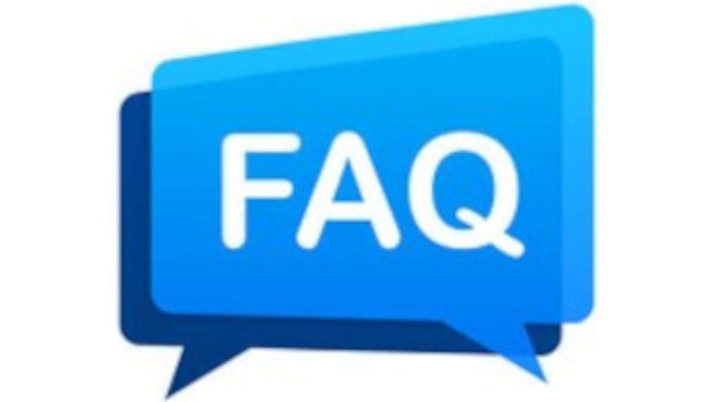 Two overlapping speech bubbles with 'FAQ' in bold white letters